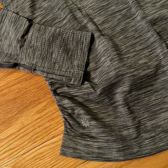 Athleta Momentum Long Sleeve Athletic Shirt Heather Gray Size Small - Picture 2 of 3